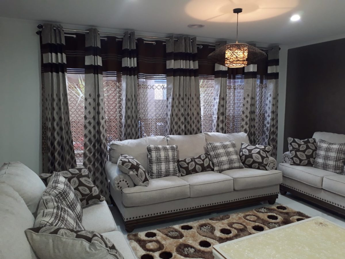 Beautiful White Grayish Sofa Set