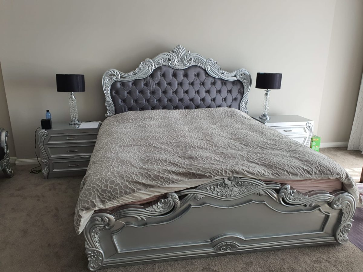 Royal Silver-Grey Bed
