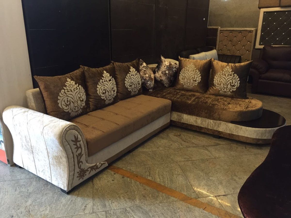 Golden-Beige Sofa Set