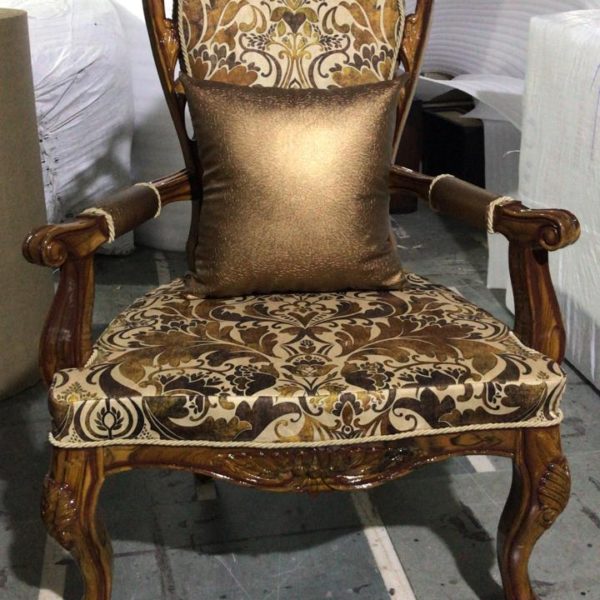 Ethnic Walnut Designer Chair